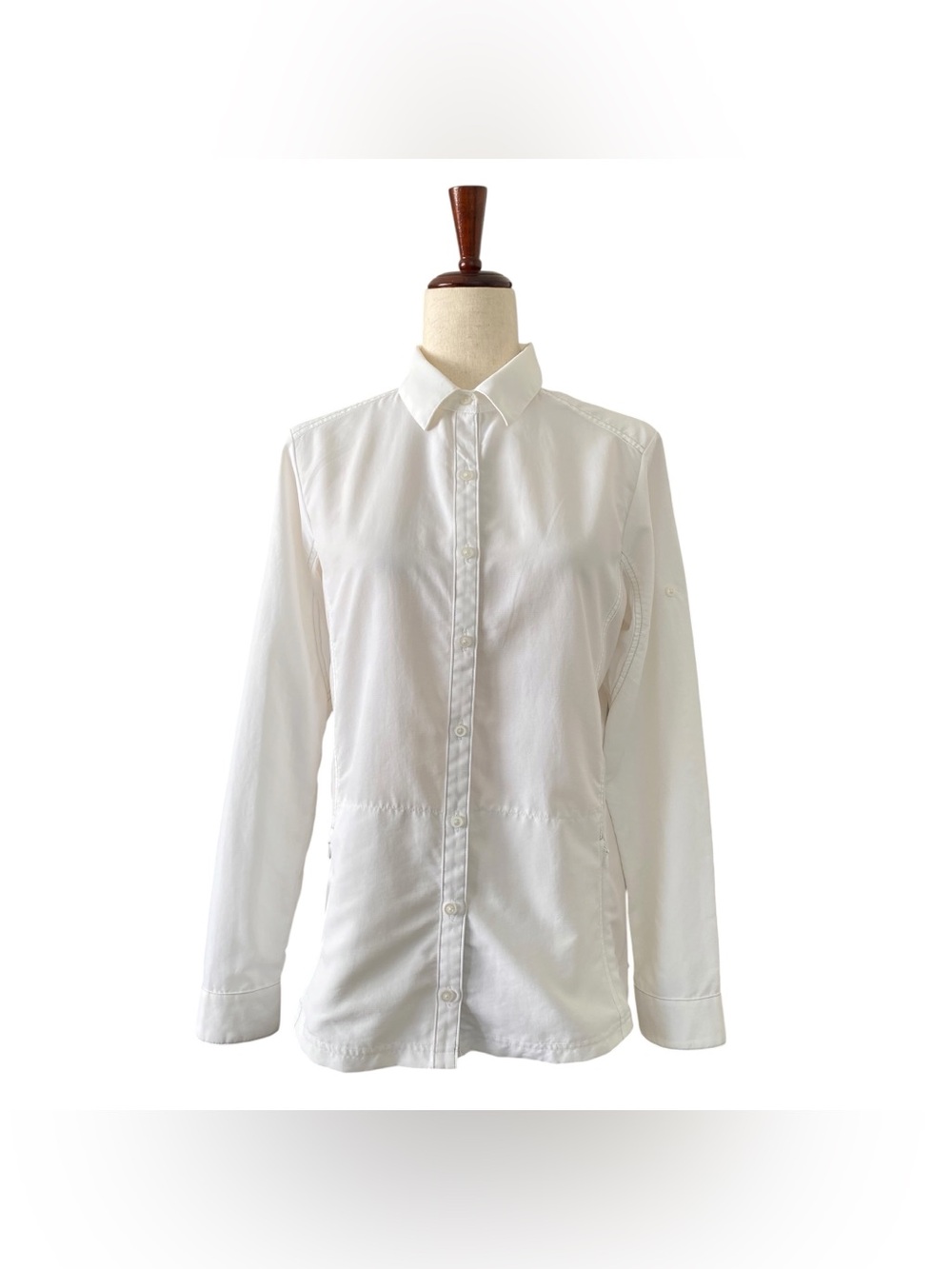 KÜHL Invoke Long Sleeve Shirt Womens Size M Medium White Hiking Travel UPF 50